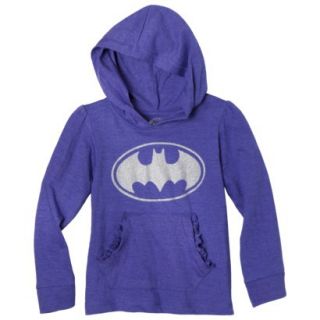 Batgirl Infant Toddler Girls Long Sleeve Hooded Tee   Purple 4T