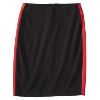 Mossimo Womens Ponte Color block Pencil Skirt   Black/Red L
