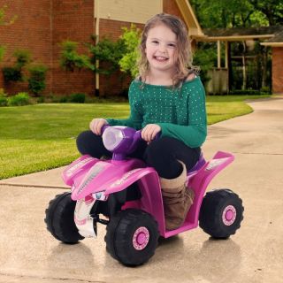 Trademark Global Inc Lil Rider Pink Princess Mini Quad Ride on Car Four Wheeler
