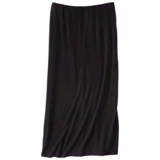 Mossimo Womens Knit Midi Skirt   Solid Black XXL