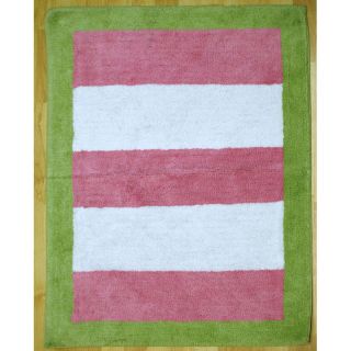 My Baby Sam Paisley Splash In Pink And Lime Striped Rug