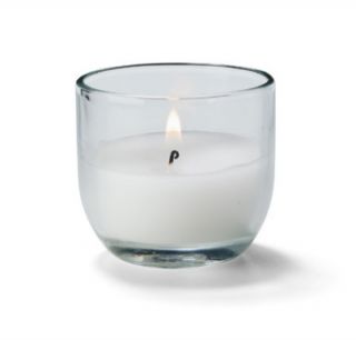 Hollowick CaterLites Disposable Candle w/ 8 Hour Burn Time, Clear Glass