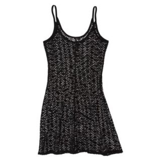 Xhilaration Juniors Crochet Swim Coverup Dress  Black XL