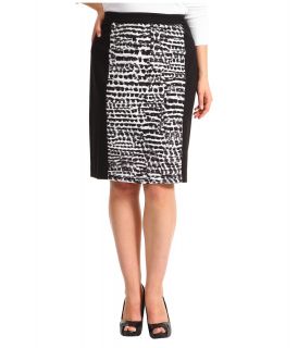Calvin Klein Plus Size Mixed Print Skirt Womens Skirt (Black)