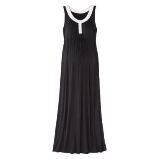 Liz Lange for Target Maternity Sleeveless Colorblock Maxi Dress   Black/Cream XS