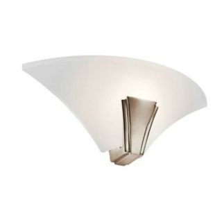 Kichler 10435PN Transitional Wall Sconce 1 Light Fluorescent Fixture Polished Nickel