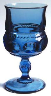 Colony Color Crown Blue Water Goblet   Stem #77, All Blue