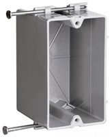 Crouse Hinds TP1800 CrouseHinds Electrical Box, 3 3/4 x 2 1/4 x 2 3/4 PVC Switch Box w/ Angled Nails