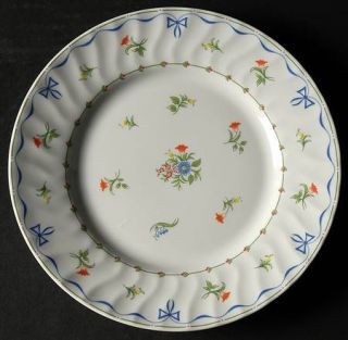 Royal Worcester Ribbons & Bows Salad Plate, Fine China Dinnerware   Blue&Green L