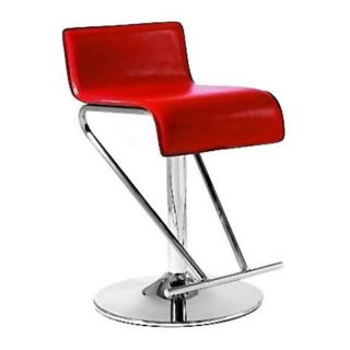Chintaly Adjustable Monza Swivel Bar Stools   Red   Set of 2   CTY615