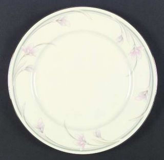 Home Beautiful Sweetly Dinner Plate, Fine China Dinnerware   Pink Flowers, Gray