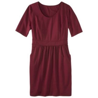Mossimo Womens Plus Size Elbow Sleeve Ponte Dress   Red 3