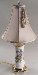 Portmeirion Botanic Garden Spring Vase Lamp with Shade, Fine China Dinnerware  