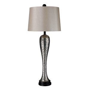 Dimond Lighting DMD D1719 Samson Table Lamp with Light Grey Faux Silk Shade with