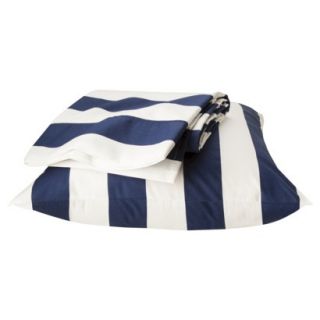 Circo Rugby Stripe Sheet Set   Navy Blue/White (Full)