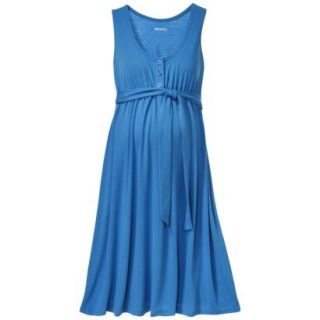 Merona Maternity Sleeveless Side Tie Dress   Blue L