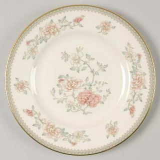 Minton Jasmine Bread & Butter Plate, Fine China Dinnerware   Peach&White Flowers