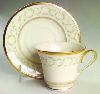 Lenox China Amanda Footed Cup & Saucer Set, Fine China Dinnerware   Twisted Flor