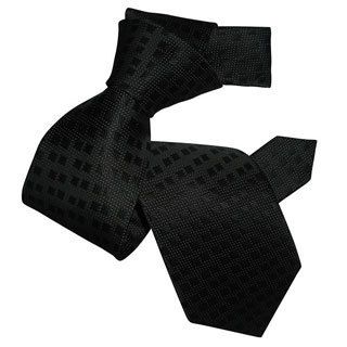 Luxurious Dmitry Mens Black Patterned Italian Silk Tie (BlackApproximate length 59 inches Approximate width 3.25 inchesMade in Italy100 percent silkDry clean )