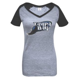 MLB Womens Tampa Bay Rays T Shirt   Grey/Black (M)
