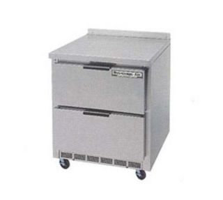 Beverage Air 27 in Refrigerator, 35.5in H Work Top, 1 Section, 2 Drawers, 1/6 HP