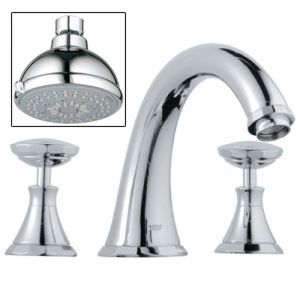 Grohe 25 074 000 27682000 Kensington Two Handle Roman Tub Filler Faucet with Fre