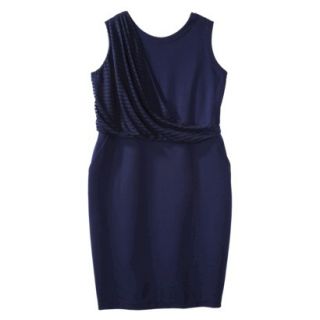 labworks Womens Plus Size V Back Sleeveless Dress   Blue 4
