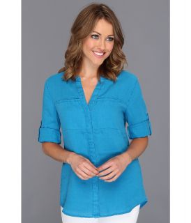 Tommy Bahama Two Palms Shirt with Hidden Pocket Womens Blouse (Multi)