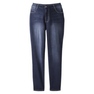 Pure Energy Womens Plus Size Skinny Denim Jeans   Indigo Blue 16W Short
