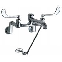 Chicago Faucets 814 VBCP Universal Wall Mounted Sink Faucet