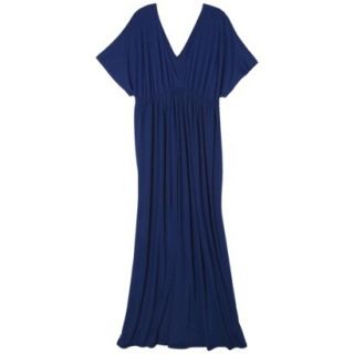 Merona Womens Plus Size Short Sleeve Maxi Dress   Waterloo Blue 2