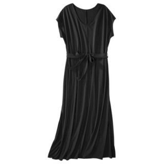 Merona Womens Plus Size Short Sleeve V Neck Maxi Dress   Black 3