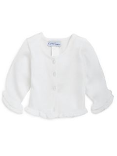 Infants Knit Cotton Cardigan   White