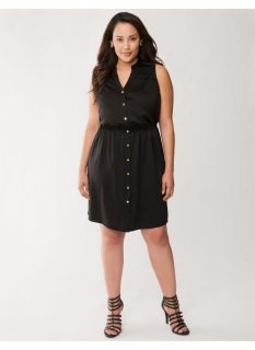 Lane Bryant Plus Size Sleeveless shirt dress     Womens Size 22/24, Black