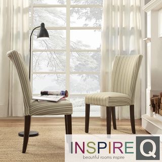 Inspire Q Parson Colby Striped Fabric Side Chairs (set Of 2)