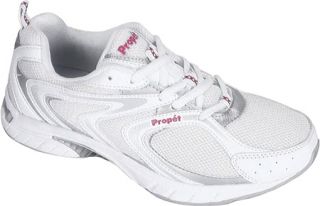Womens Propet Deuce   White/Pink Rose Walking Shoes