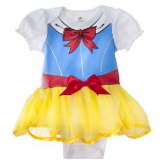 Disney Newborn Girls Snow White Skirted Bodysuit   Blue/Yellow 6 9 M