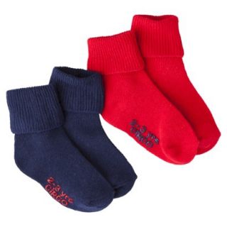 Circo Infant Toddler 2 Pack Casual Socks   Navy/Red 6 12 M
