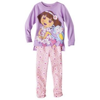 Nickelodeon Infant Toddler Girls 2 Piece Dora the Explorer Set   Purple 2T