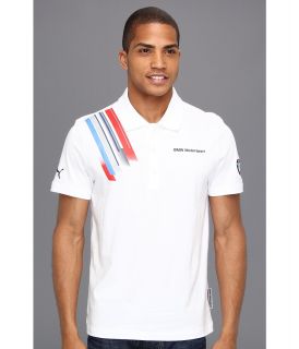 PUMA BMW Fan S/S Polo Mens Short Sleeve Pullover (White)
