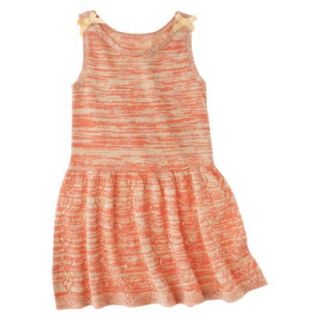 Infant Toddler Girls Sleeveless Knit Dress   Orange 2T