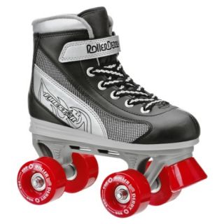 Boys Roller Derby Firestar Quad Skate   Black/ Silver/ Red   Size 2
