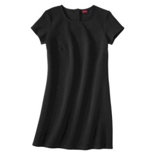 Merona Womens Textured Cap Sleeve Shift Dress   Black   XXL