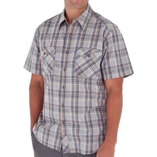 Royal Robbins Lenny Plaid Shirt   Short Sleeve (For Men)   SKY BLUE (XL )