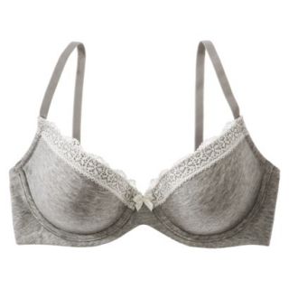 Gilligan & OMalley Womens Favorite Lightly Lined Cotton Bra   Heather Grey 34A