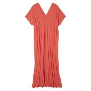Merona Womens Plus Size Short Sleeve Maxi Dress   Mango 3