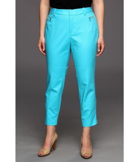 Calvin Klein Plus Size Skinny Pant w/Zippers Womens Casual Pants (Blue)