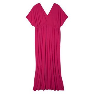 Merona Womens Plus Size Short Sleeve Maxi Dress   Red 1
