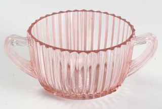 Anchor Hocking Queen Mary Pink Open Sugar   Pink, Depression Glass
