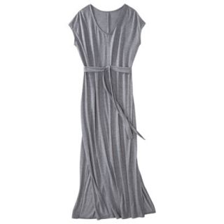 Merona Petites Short Sleeve V Neck Maxi Dress   Gray LP